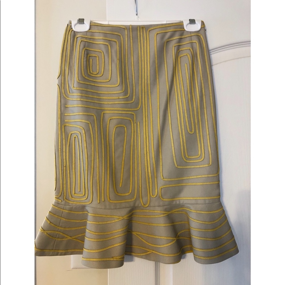 Carolina Herrera Swirl Pencil Skirt